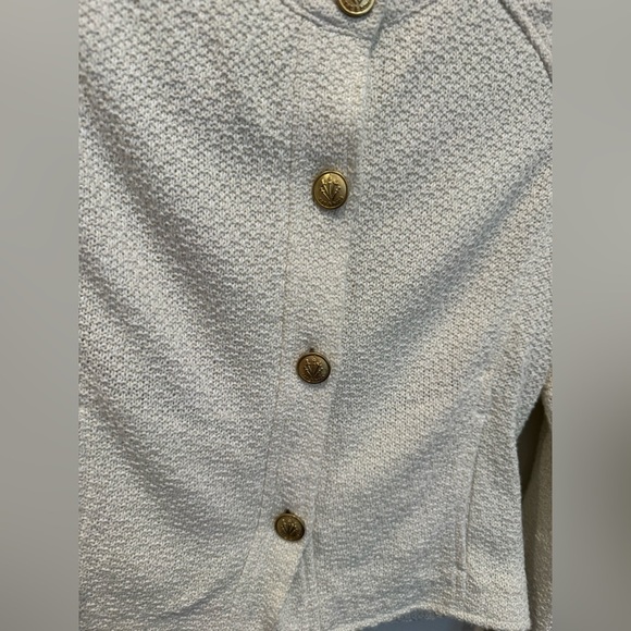 Rag & Bone Marisa tweed jacket in cream with matte gold buttons size 00 - Picture 6 of 8